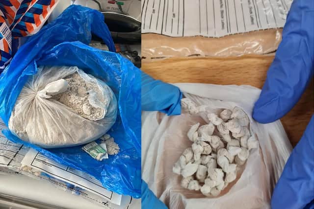 Drugs seized by British Transport Police and Lancashire Police during a joint county lines operation.