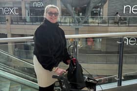 Claire Duckmanton, who uses a walker to help her get out and about.