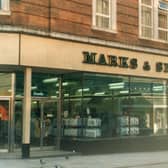 Morecambe's former Marks and Spencer store in 1990. The shop was over two stories and sold food as well as clothing and other items. Picture by Helen Waner.