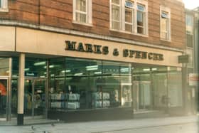 Morecambe's former Marks and Spencer store in 1990. The shop was over two stories and sold food as well as clothing and other items. Picture by Helen Waner.