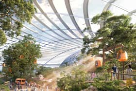 A new CGI shows how the interior of Eden Project North could look.