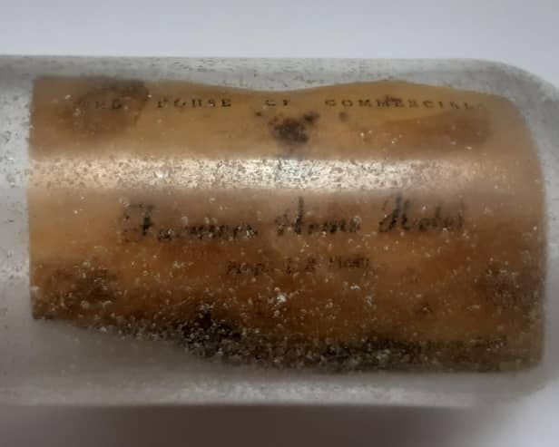 The message in a bottle thrown into the sea contained details of a hotel in Lancaster.