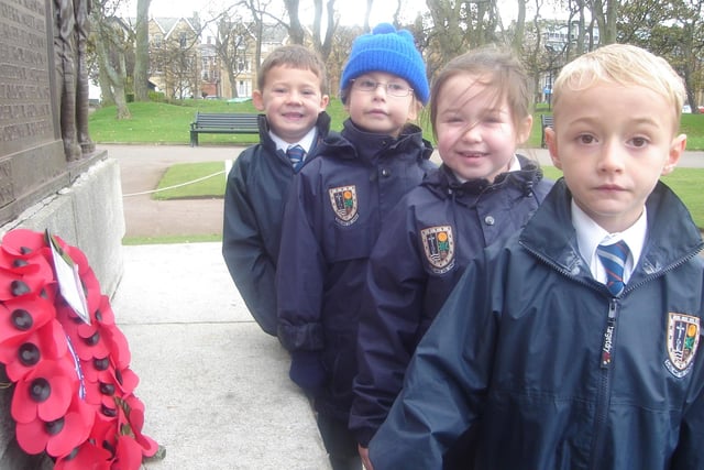 Children from King Edward and Queen Mary School held their own service at the St Annes War Memorial prior to Remembrance Day in 2007