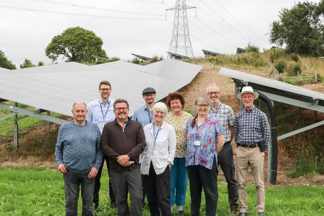 Council officers along with the leader of Lancaster City Council and cabinet members on-site at Burrow Beck. Photo: Lancaster City Council.