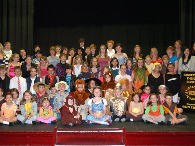 Children at the Stagecoach Theatre Summer School at Lancaster Grand Theatre who performed an energetic show with songs and dances from popular musicals and films.