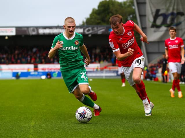 JJ McKiernan made his first start for Morecambe since New Year's Day (photo: Jack Taylor)