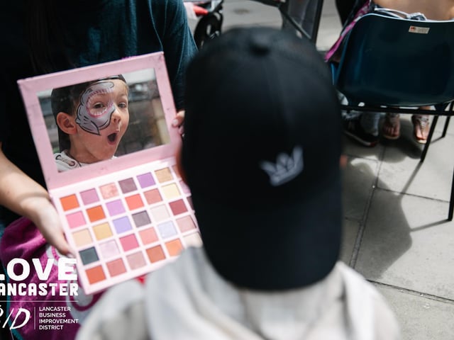 A child has their face painted for Dino Fest at the weekend. Picture by Ginny Koppenhol.