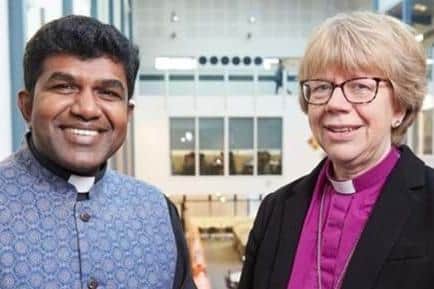 The Diocese of London’s next Bishop of Edmonton, the Rev Canon Dr Anderson Jeremiah (left) with the Bishop of London, the Rt Rev and Rt Hon Dame Sarah Mullally DBE.