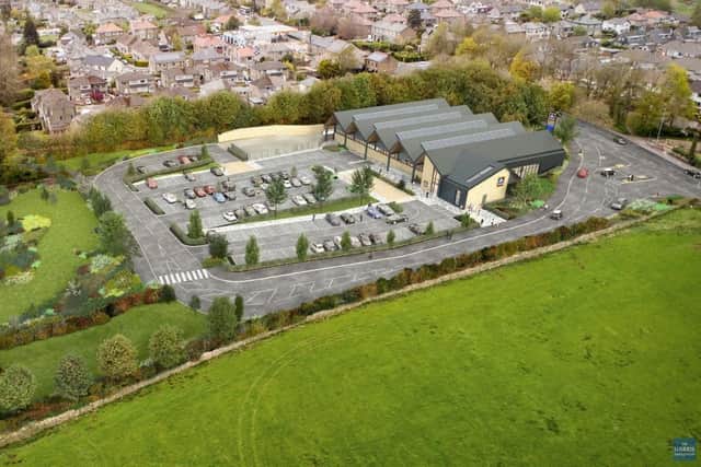An aerial view of the proposed Aldi supermarket in Scotforth. Photo: The Harris Partnership