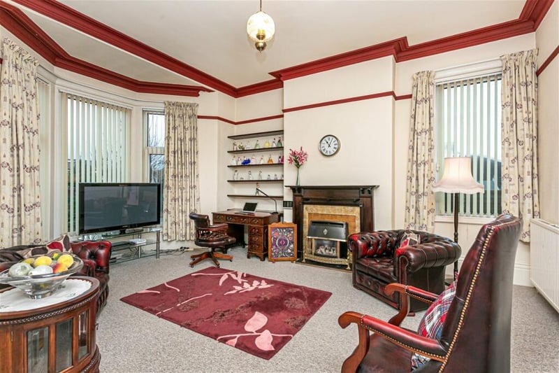 One of the four generous reception rooms at the property on South Road in Morecambe.