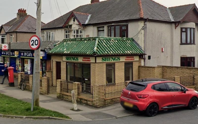 Shengs on Oxcliffe Road, Heysham, has a current 5 star rating.