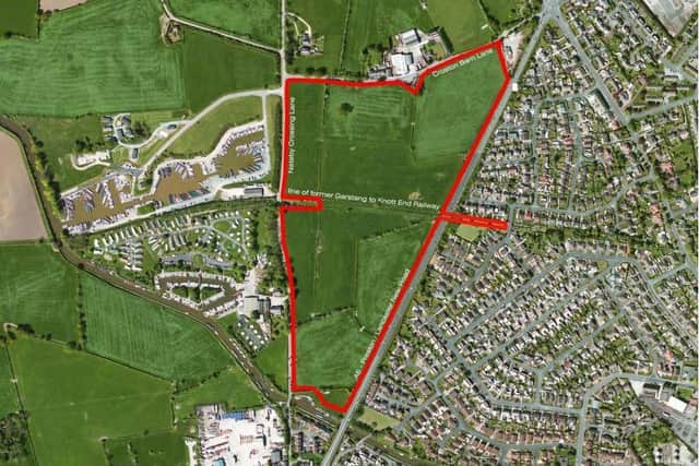 The site map of the development of 270 houses, convenience store and drive-thru coffee shop (Image: MCK Associates Ltd).