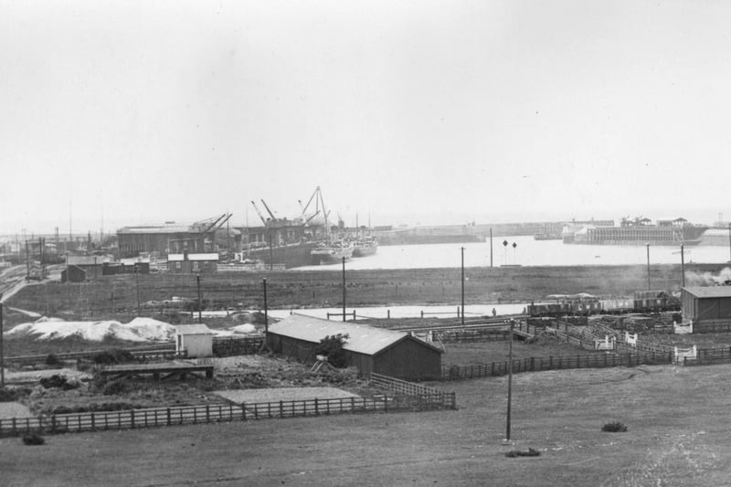 A view of the docks at Heysham in 1941.