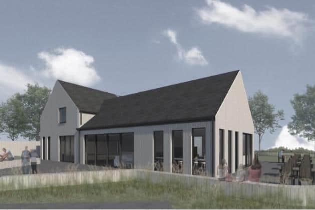 An artist's impression of how the proposed ground floor shop/cafe and first floor accommodation could look on the site. Picture courtesy of Auction House North West.