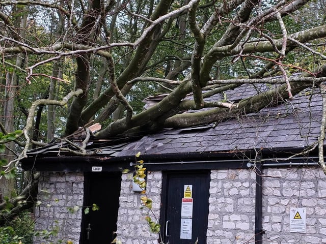 Due to storm damage Woody's car park in the Crook o' Lune is closed. Photo: Tim Sarney.