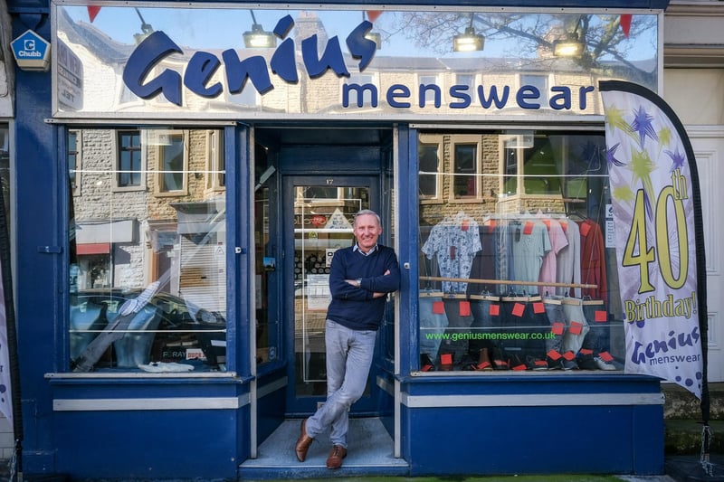 Stuart Morgan of Genius menswear, Morecambe, who retired and closed his shop after 42 years in business.