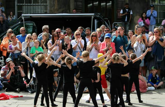 The Dance Hub Lancaster entertain the crowds.