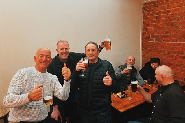 Pubgoers give The Beer Hall Galgate the thumbs up.
