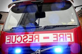 Firefighters raced to the scene of an accident on the M6 near Lancaster.