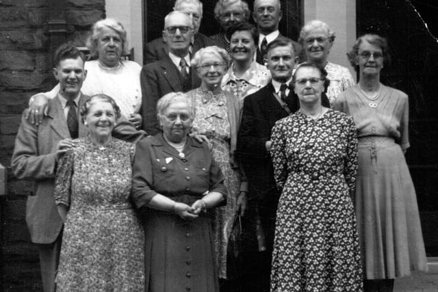 Bessie and guests at a Morecambe guest house. (unknown date).