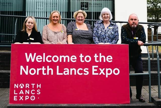 The Chamber team at the North Lancs Expo held in September 2022 at Lancaster & Morecambe College. Photo: Suzy Wimbourne Photography