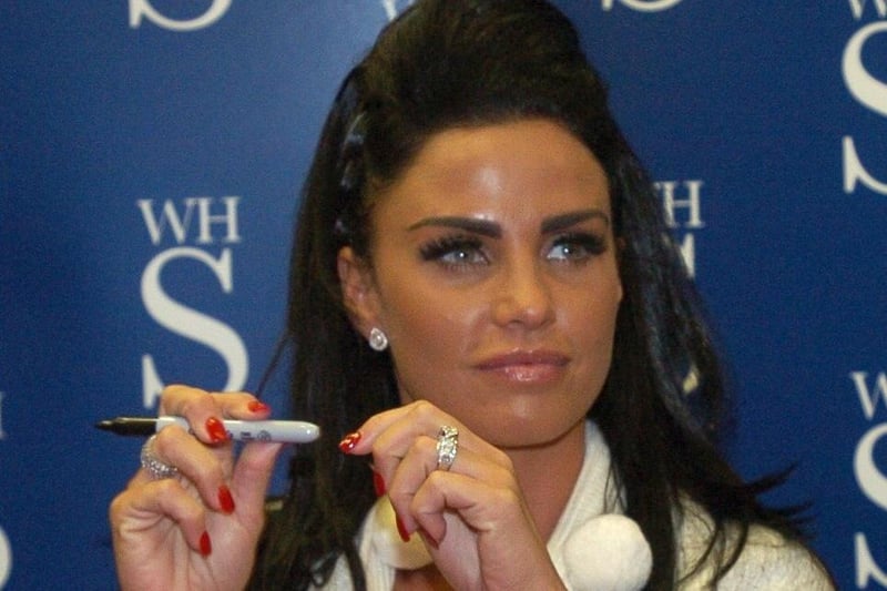 Katie Price visited WHSmith in Lancaster to sign copies of her book.