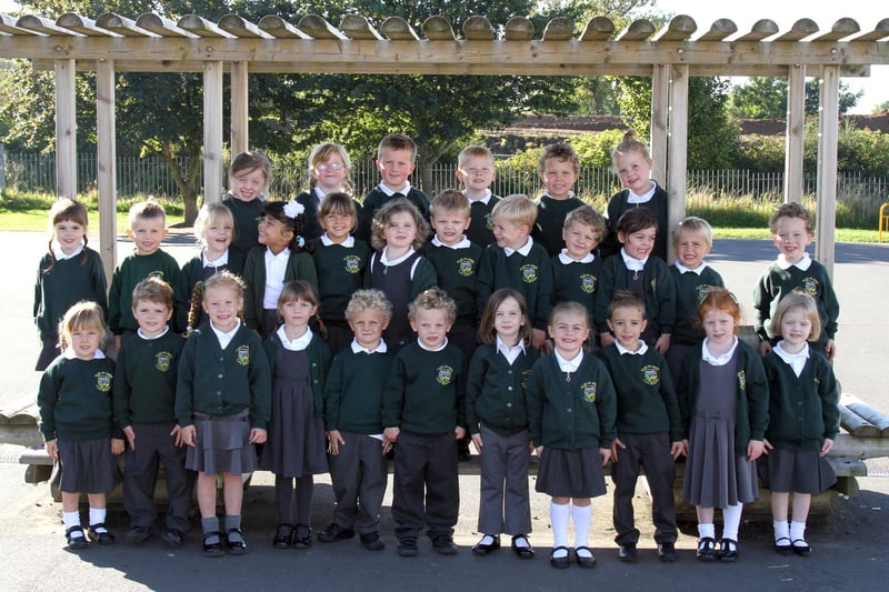 School starters at Ellel St John's C of E Primary School, Galgate, in 2015.
