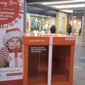 The Giving Box in Marketgate Shopping Centre.