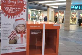 The Giving Box in Marketgate Shopping Centre.