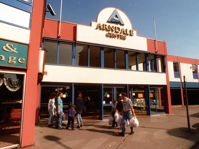 The Market Street entrance to The Arndale centre. Picture taken in 1999.