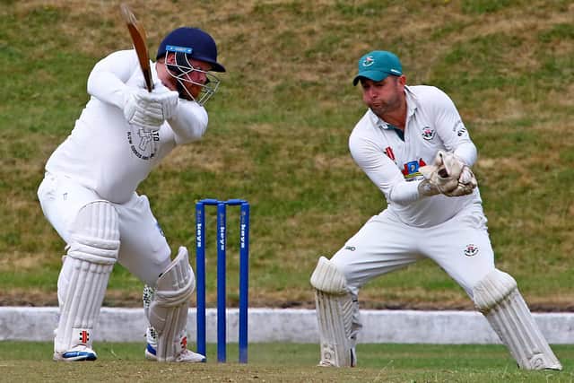 Lancaster skipper Eddie Steinson in action against Carnforth last weekend Picture: Tony North