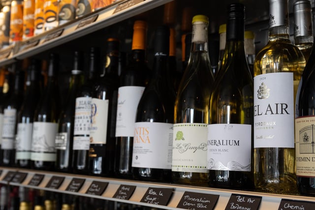 A selection of the wines available to buy.