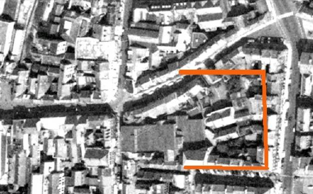 Aerial view of St Nicholas Street c1948. Photo: Shaun Corkerry.
