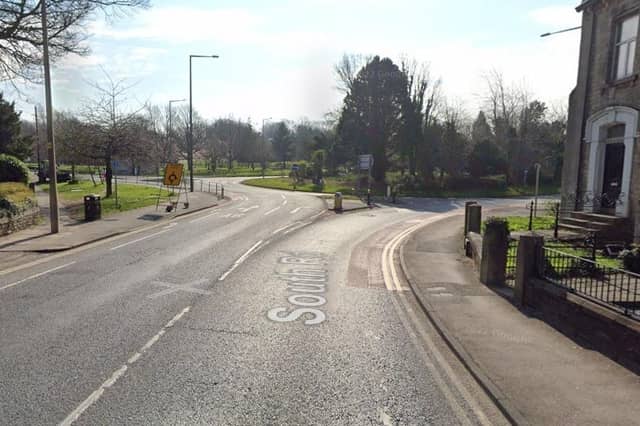 Pointer roundabout in Lancaster was closed due to a collision on South Road.