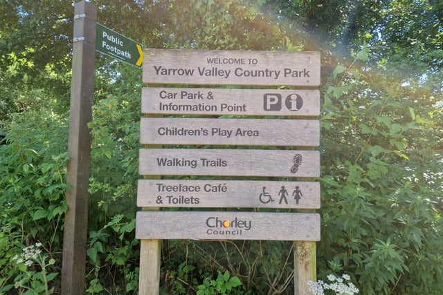The entrance to Yarrow Valley Country Park in Chorley