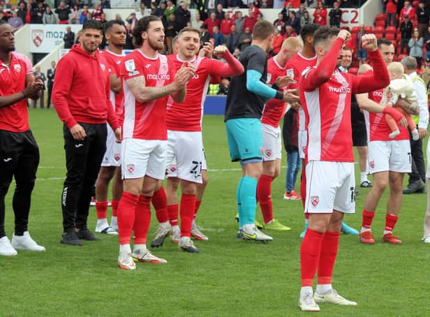 Morecambe could celebrate survival on the final day of last season