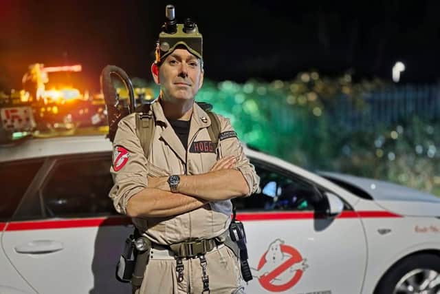 Lancaster Ghostbusters will be at the Halloween display on South Road in Morecambe and have a Ghostbusters actress promoting the event on video.