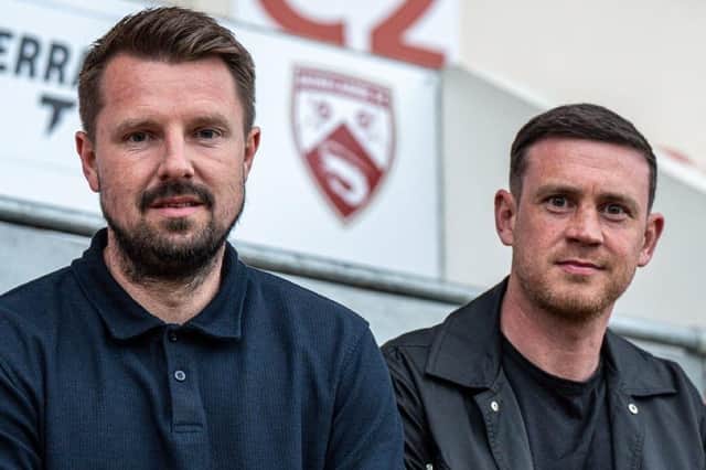 Morecambe management team Adam Lakeland and Sam Walker