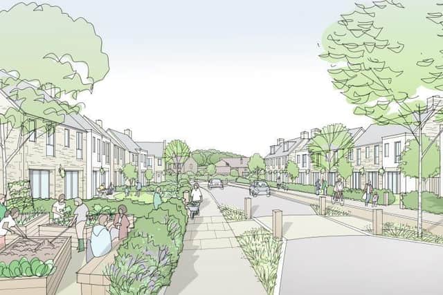 Artist's impression of plans for new homes in south Lancaster.