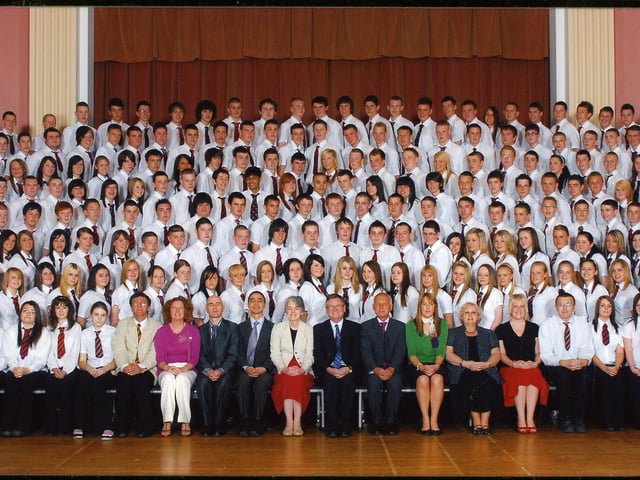 Morecambe High  School leavers in 2008.