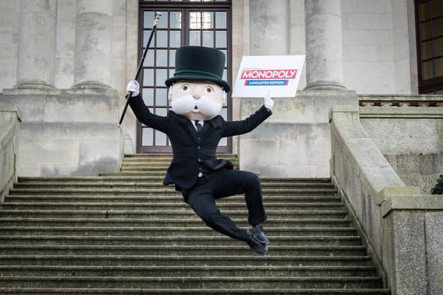 Mr. Monopoly at the launch event of Lancaster's edition of Monopoly earlier this year.