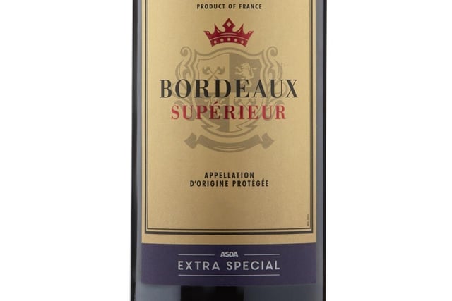 Extra Special Bordeaux Superior is £7.
Look out for the Buy 3 for £18 at Asda on selected wines until May 18.
This Bordeaux has the soft, plummy merlot grape leading the red wine blend.
