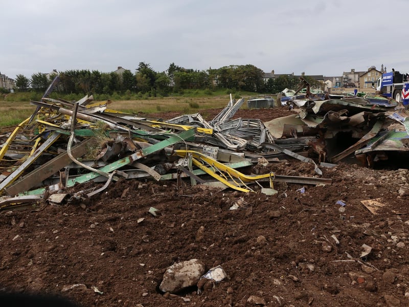 The remnants of the tower.
