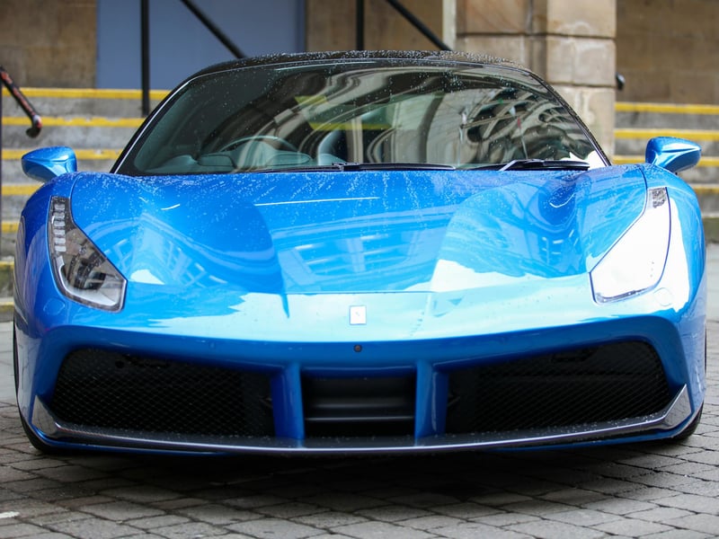 A Ferrari on display at Lancaster Festa Italia.