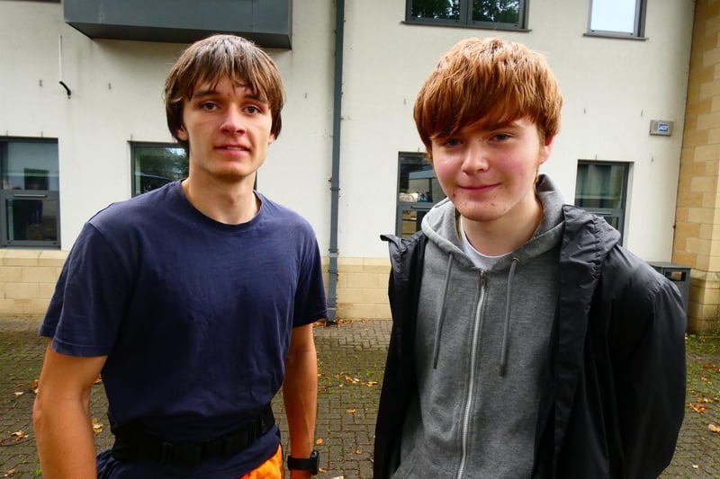 Milo (left) and Steve have achieved the right results for Ripley Sixth Form.
