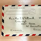 An envelope that was sent from America has arrived in the UK without the letter inside of it - 80 years after it was posted. © Kevin Beattie / SWNS