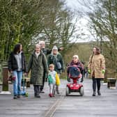 The new improved section between Caton to Bull Beck features a smooth path and a ramp, which is accessible for people on foot, wheelchair, mobility scooter or cycle. Photo: Chris Foster/Sustrans.
