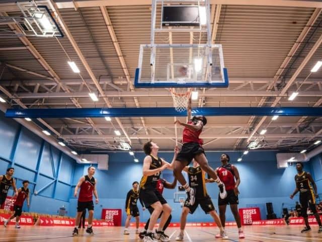 Basketball at the Roses tournament between Lancaster University and York University.