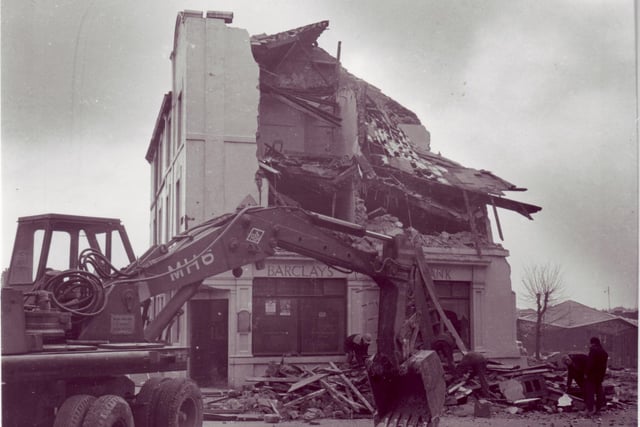 The demolition of the Royalty Theatre to make way for the Arndale Centre in 1969.