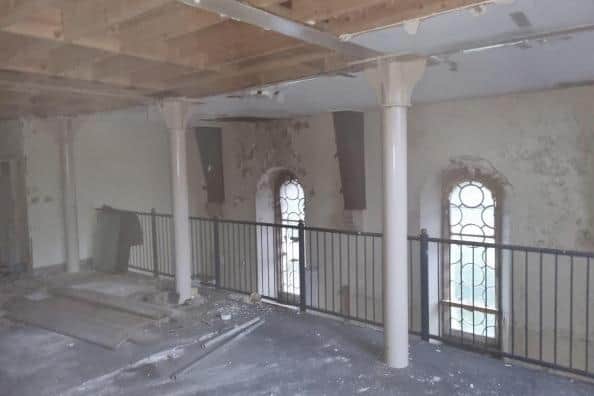 Inside the former St Michael's House building.